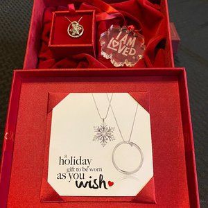 3 in 1 Snowflake Necklace Silver